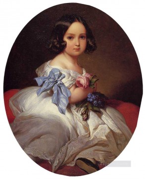  royalty Oil Painting - Princess Charlotte of Belgium royalty portrait Franz Xaver Winterhalter